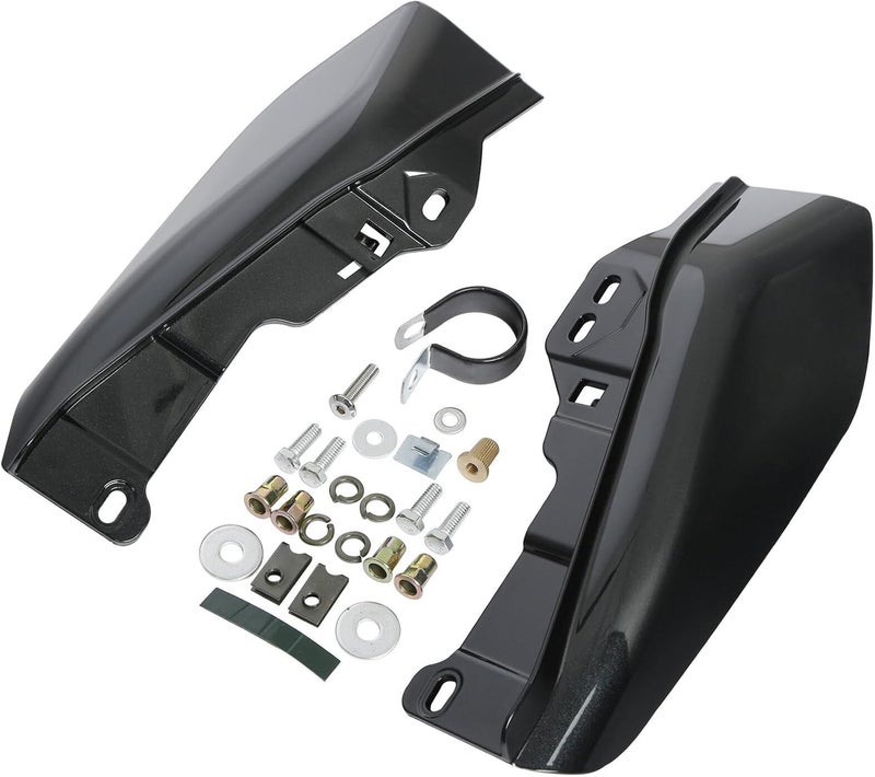 HR3 Black Tempest Mid Frame Air Deflectors Heat Shield Compatible with 2018 Electra Glide Ultra Classic FLHTCU Fit for 2009-later Road King Road Glide Street Glide Electra Glide Ultra Limited - Image 2